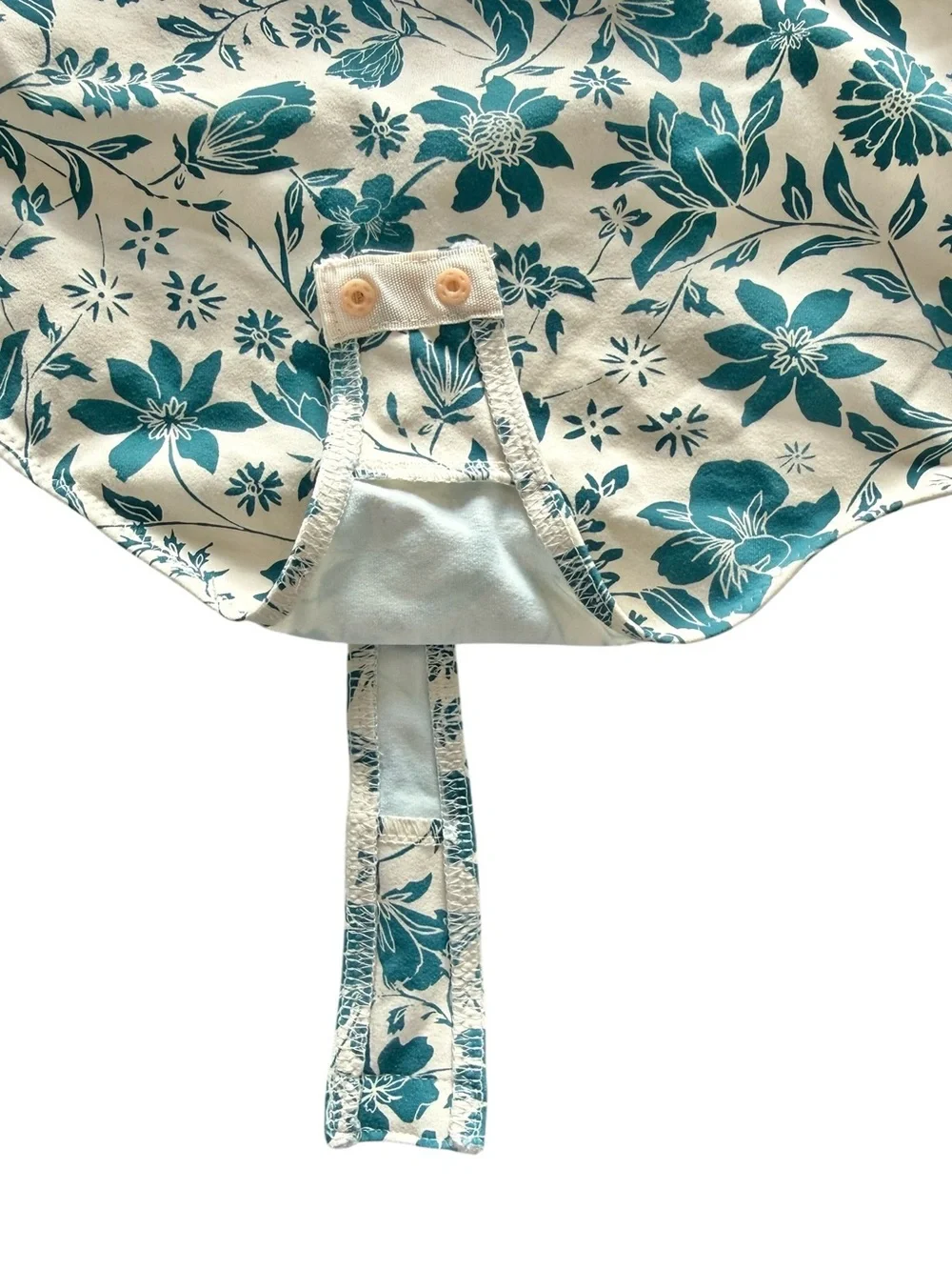 Free People Somethin Bout You Cream Floral Print One-Shoulder Bodysuit